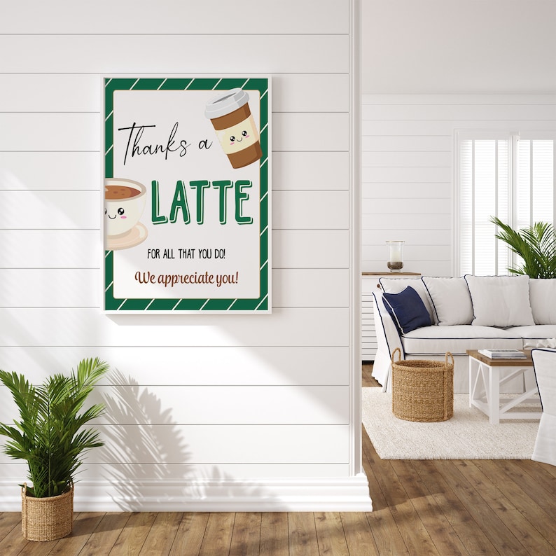 Thanks A Latte Printable Sign PDF - Il 794xN.4219415470 Qrqp 