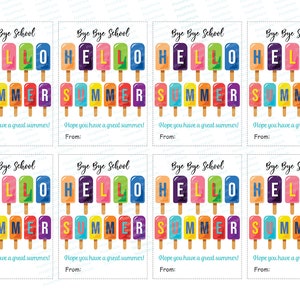 PDF Summer Teacher Gift Tag, Summer Gift Tags for Student, End of ...