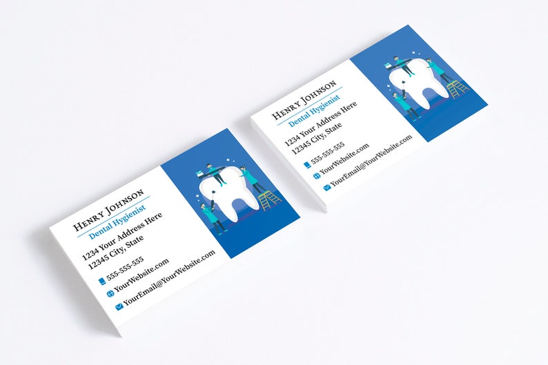 Dental Hygienist Business Card Dental Assistant Business Card Etsy