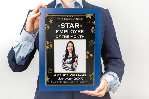 EDITABLE Star Employee of the Month Template | Printable Employees ...