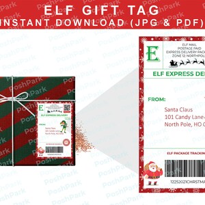 Printable Elf Gift Tags, Christmas Present Tags for Children - Etsy