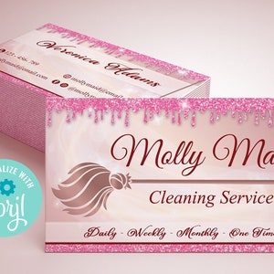 Cleaning Service Business Card Template, Woman Owned Cleaning Business Card |Residential Cleaning Business, Commercial Cleaning Business