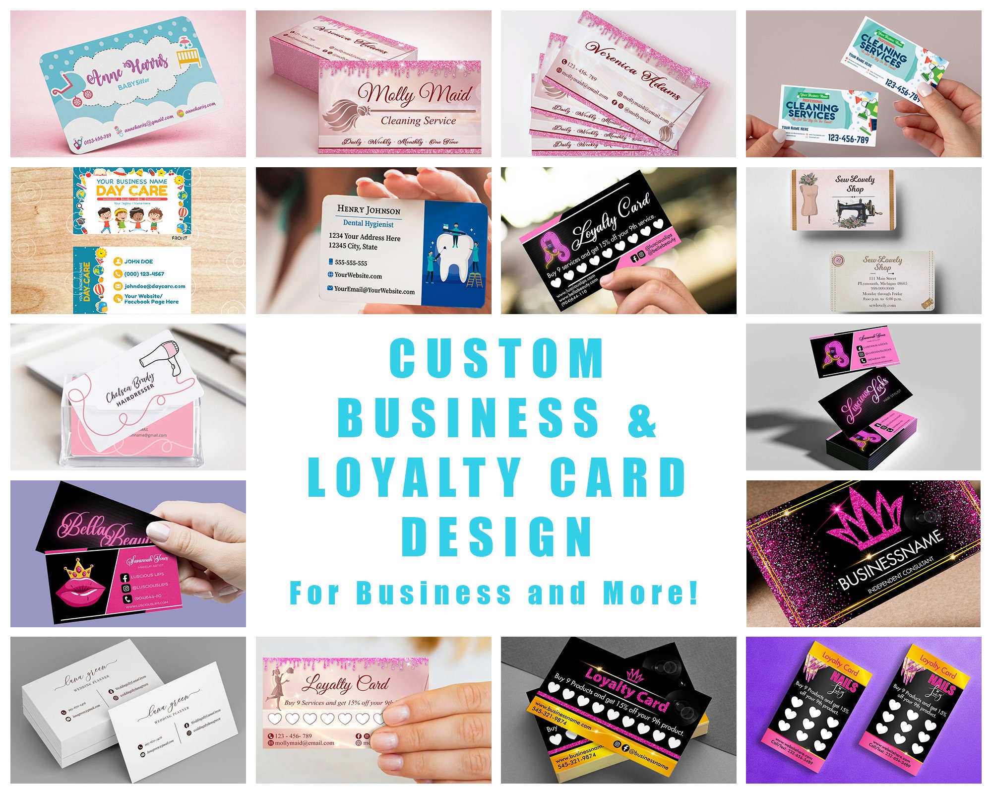 Custom Business Card Design Personalized Calling Cards - Etsy