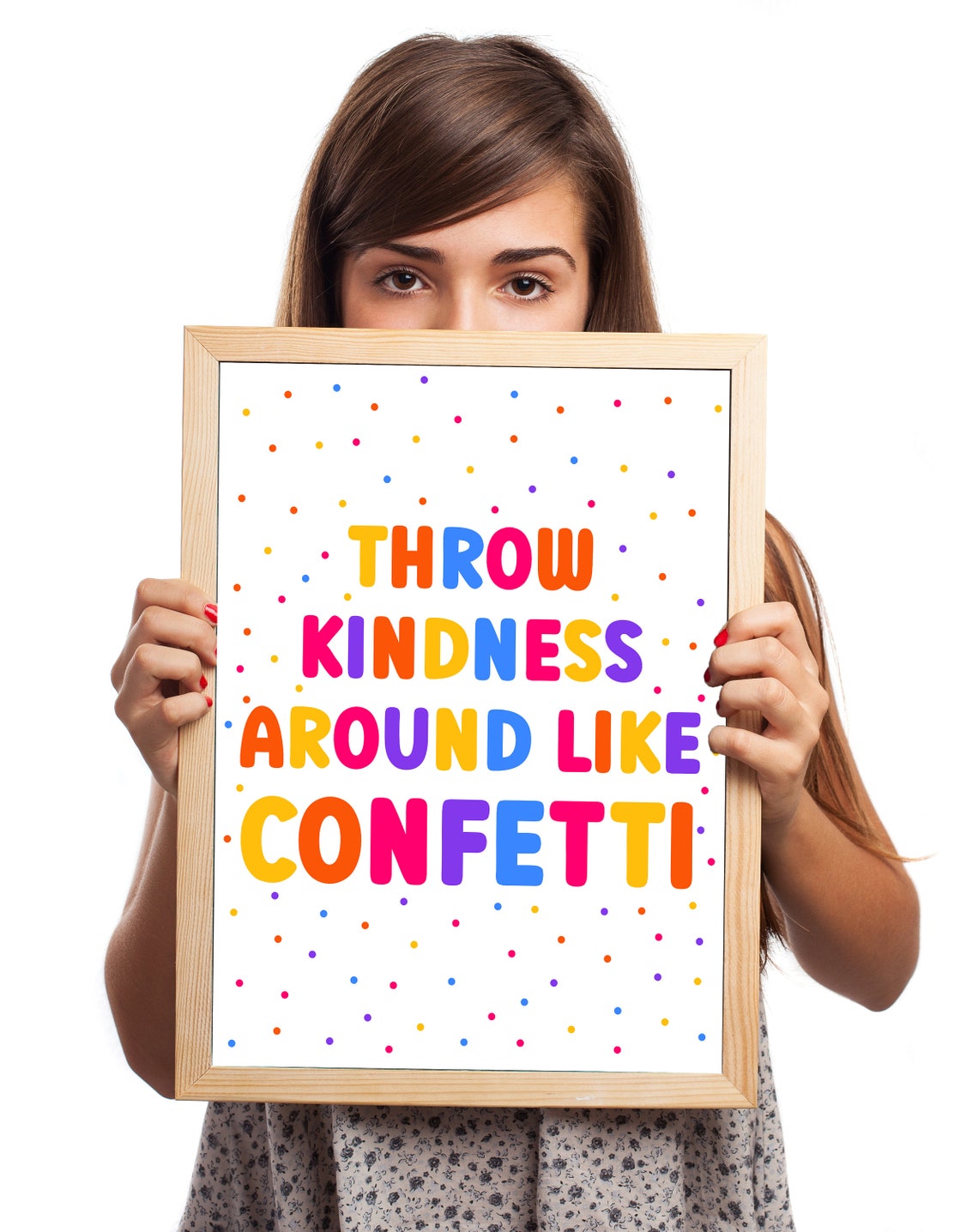 Colorful Kindness Classroom Sign, Boho Motivational Classroom Quotes