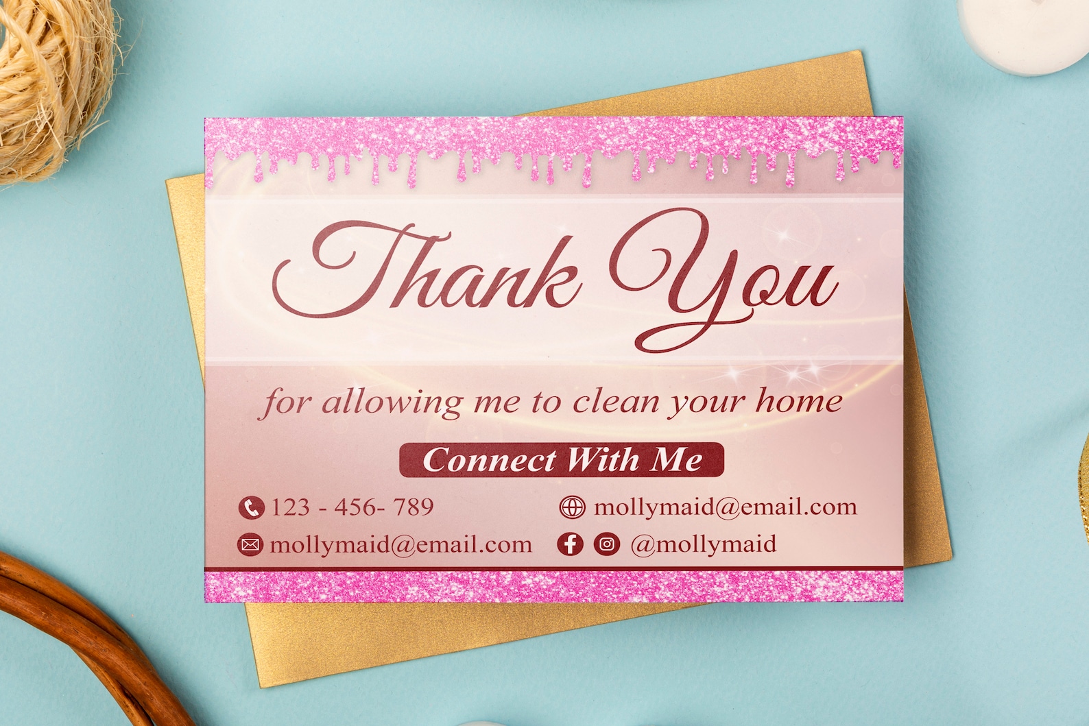 Cleaning Business Thank You Card Template Printable Cleaning - Etsy España