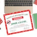 Printable Naughty List Warning, Santa Naughty List Certificate, Cute ...