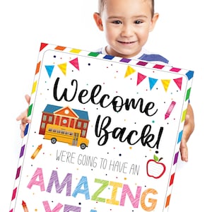 EDITABLE Back to School Welcome Sign Template, Welcome Back to School Bulletin Board, We're Going to Have an Amazing Year image 5