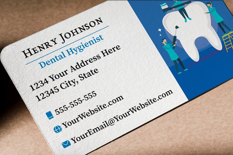 Dental Hygienist Business Card Dental Assistant Business Card Etsy
