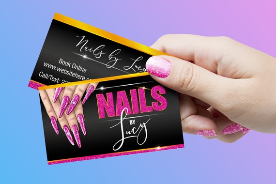 10. Creative Nail Salon Business Card Examples - wide 1