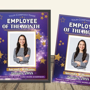 Editable Star Employee Gift | Employee of the Month Certificate ...