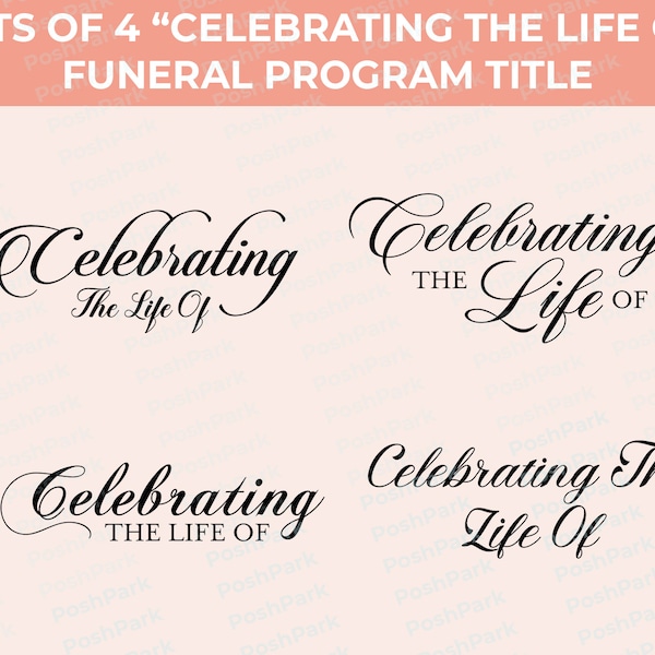 Font Celebrating the Life - Etsy