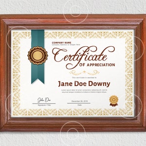 EDITABLE Certificate of Appreciation Template Certificate of - Etsy Canada