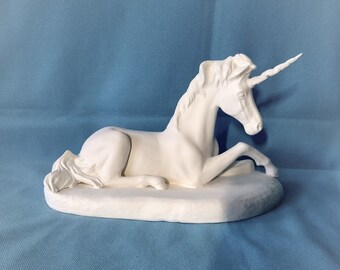 Unicorn couple 2 Ready to Paint Ceramic Bisque 3.75 inch Collectible Figurine