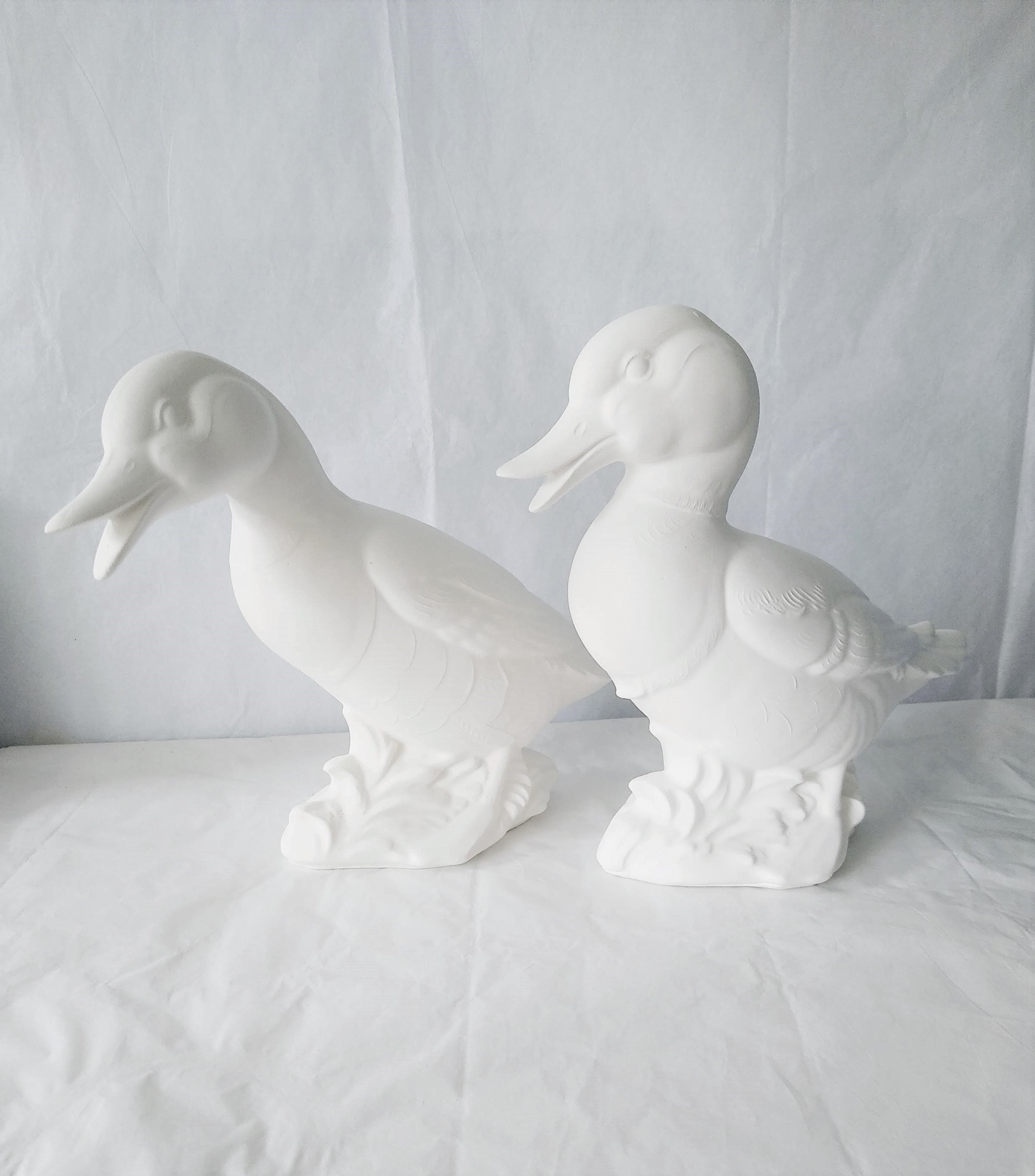 Ceramic Ducks / Ready to Paint / Bisque Ducks / Yard Ducks / Etsy