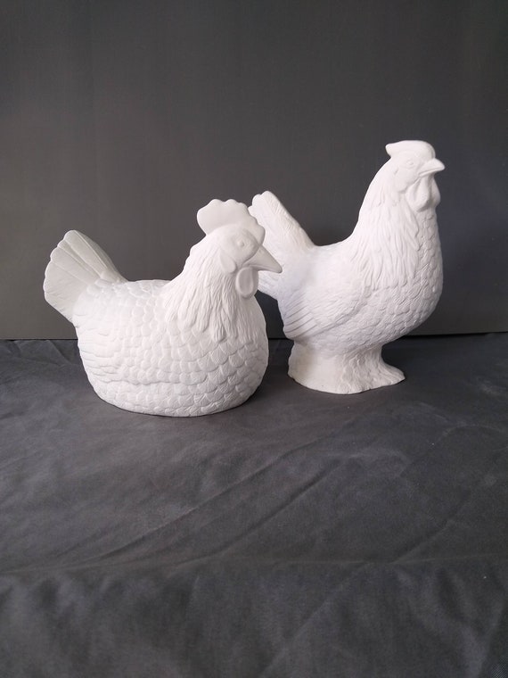 Ceramic Bisque U Paint Hen Chicken U-Paint Farm Animal Bird Unpainted DIY