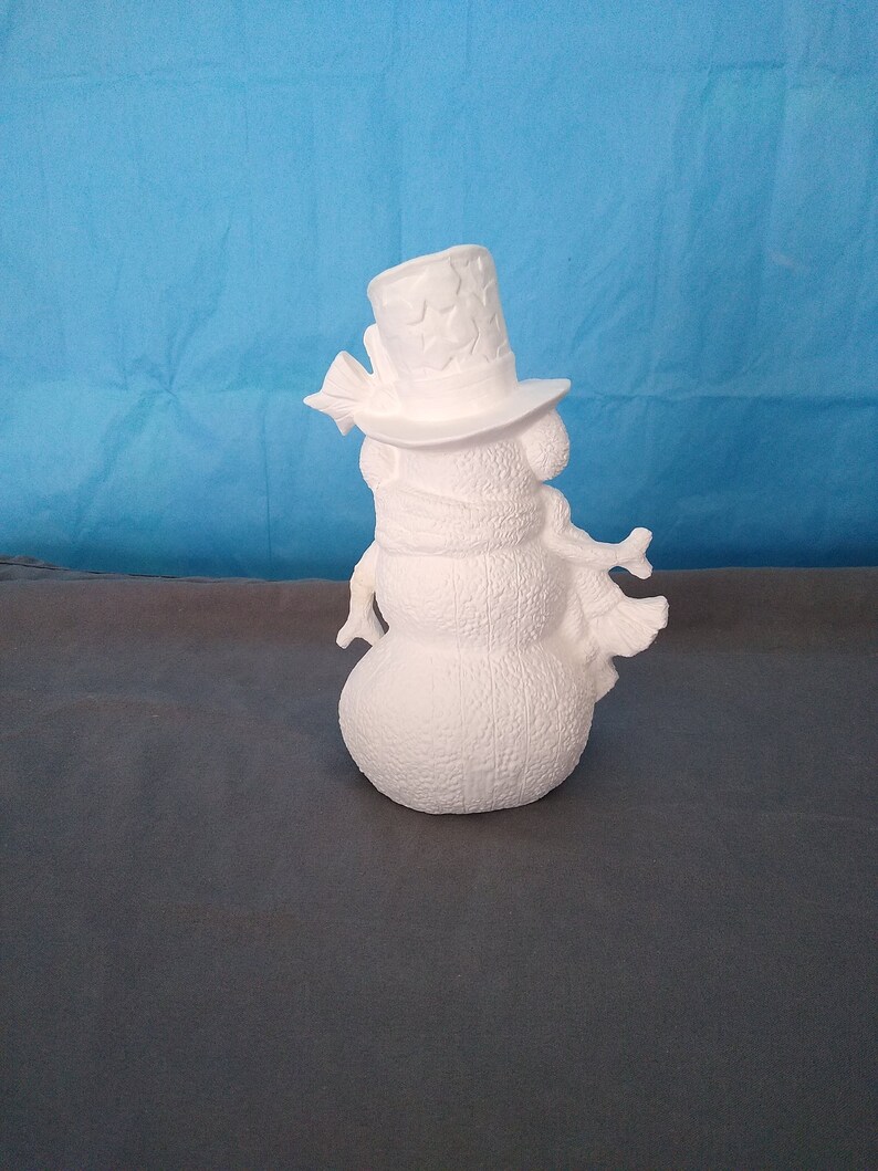 Ceramic Snowman / Ready To Paint / Bisque Snowman / Christmas Etsy