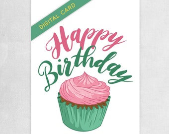 Happy Birthday Printable Card | Birthday Card for Him or Her | Friend Birthday Card | Birthday Card for Family | Greeting Card