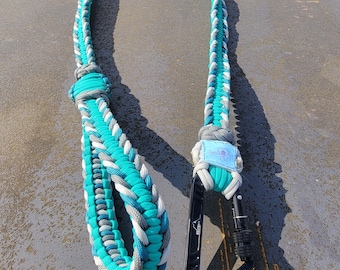 Triple Dragon Braided Dog Leash: Customizable Colors