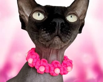 4 Leaf Daisy Cat Collar W/Beads