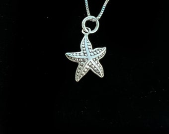 Starfish Charm, Sterling Silver 925. -Beach jewelry