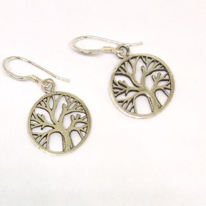 925 SOLID Sterling Silver Tree of Life Earrings Great Gift - Etsy