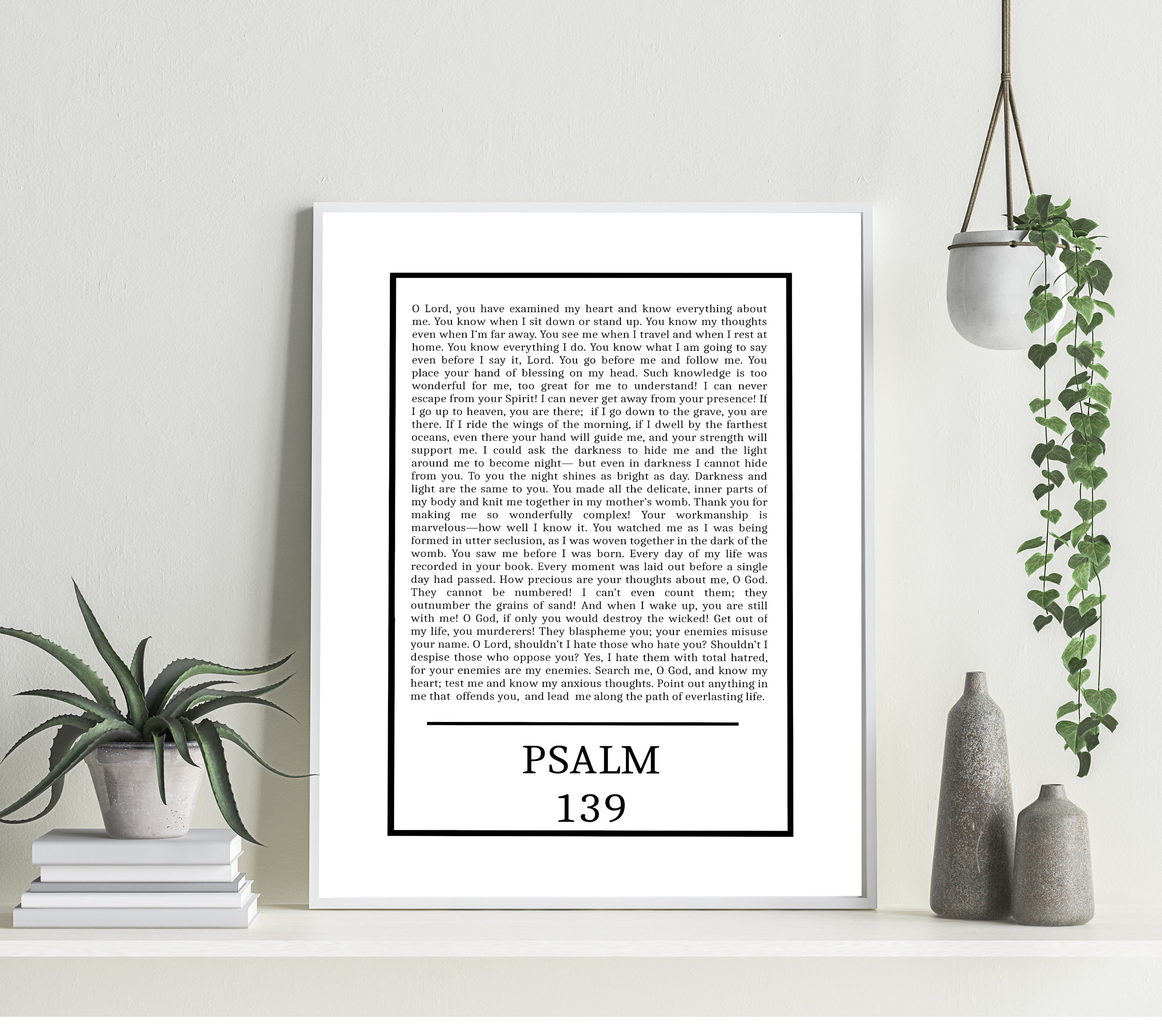 Psalm 139 Wall Art, Psalms Wall Art Printable, Fearfully and ...