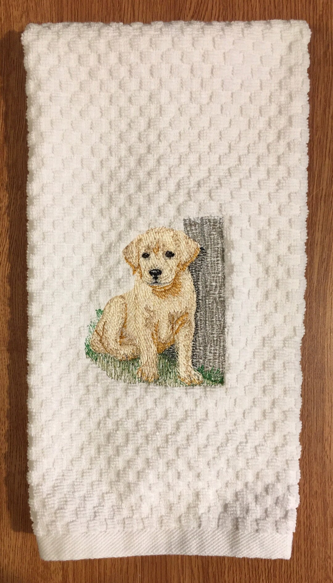 Embroidered Lab Puppy Yellow, Chocolate Brown or Black Labrador