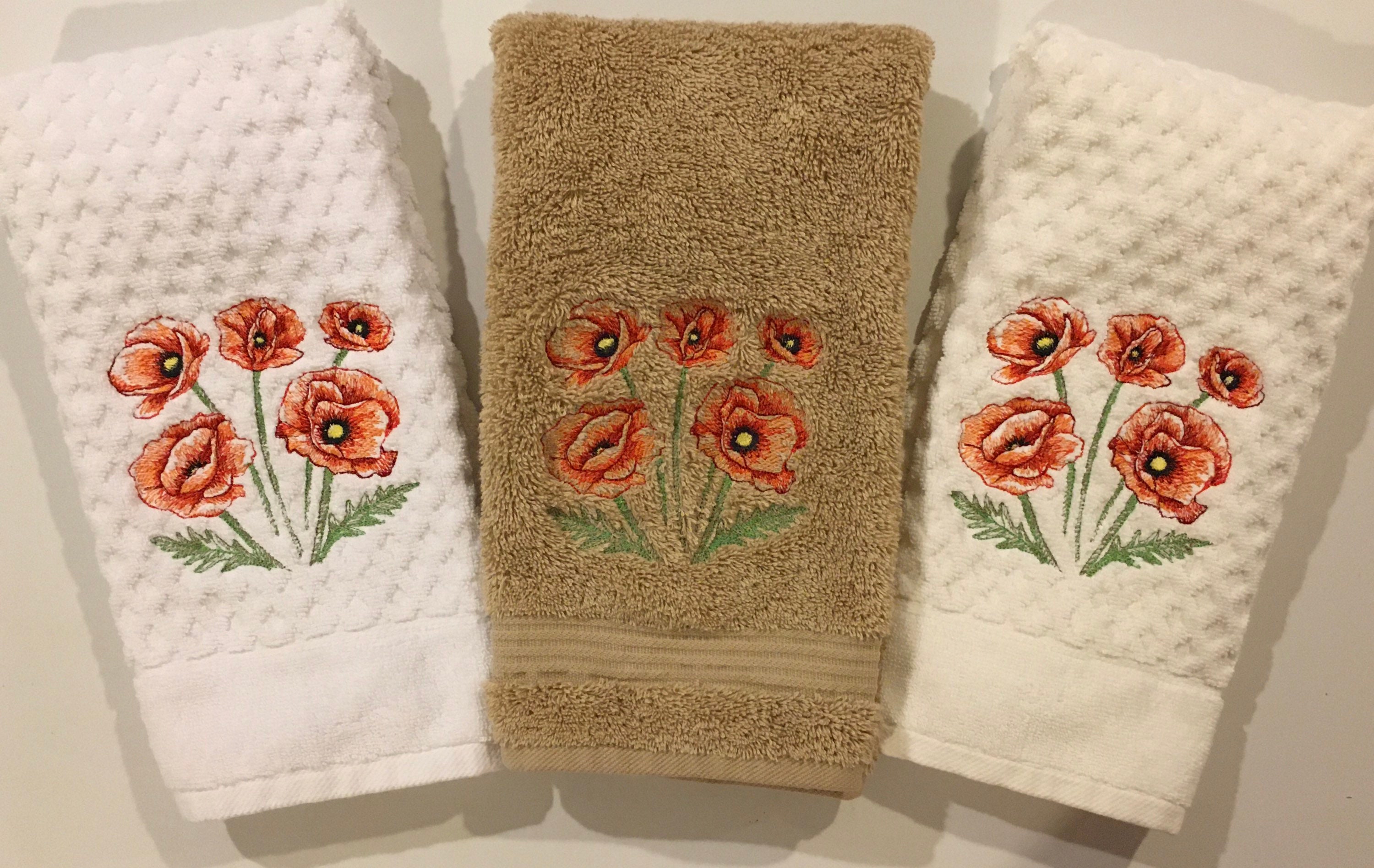 Kitchen Utensils Embroidered Kitchen Towel. Cotton Dish Towels – Kellytwins