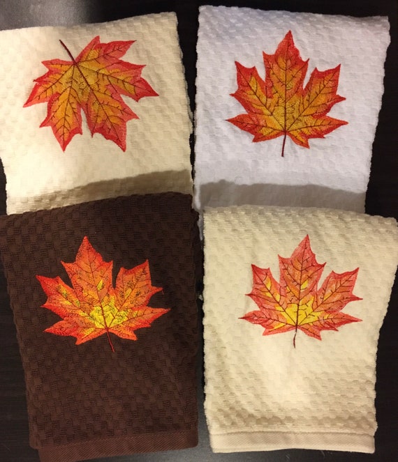 Waffle Weave Kitchen Hand Towel - Brown