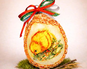 Handbemaltes Osterei Ornament Einzigartige Handgefertigte Frühlingsdekoration