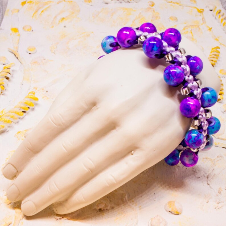 Kumihimo Bracelet Beaded Kumihimo Bracelet Kumihimo Jewellery Multi Coloured Bracelet Ladies Jewellery Friendship gift Handmade gift