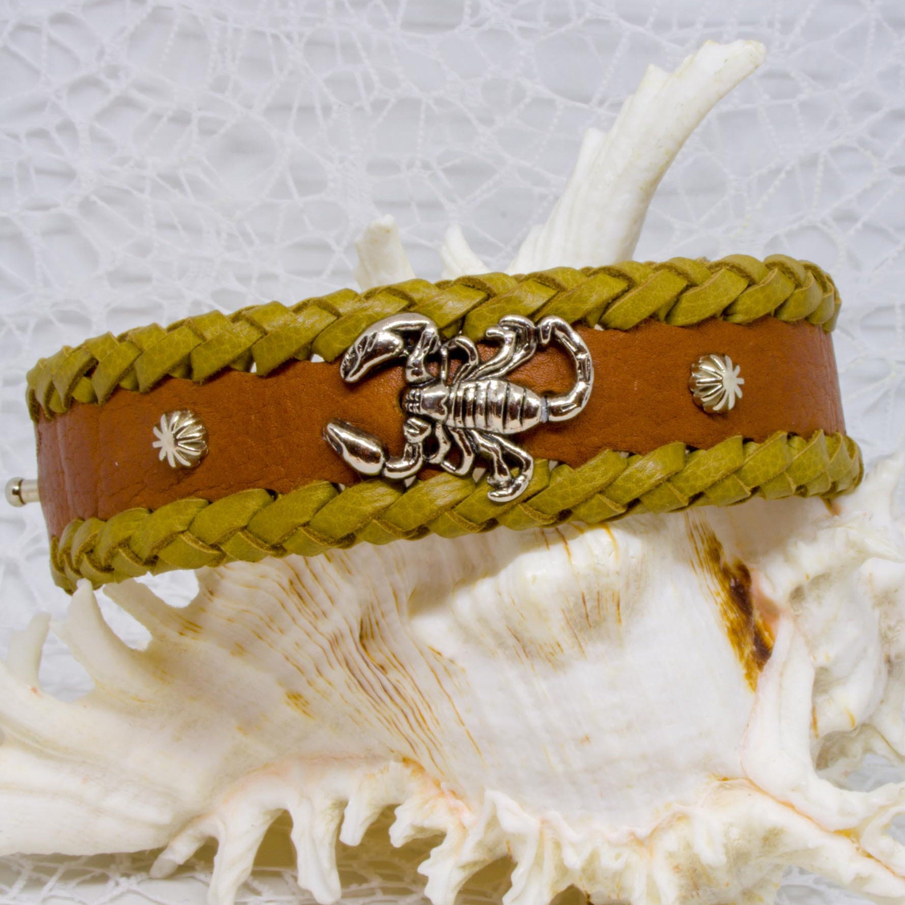 LEATHER BRACELET Rope Leather Bracelet Medieval Gothic Vikings Mens VQ 