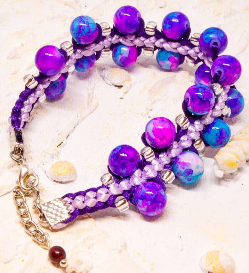 Kumihimo Bracelet Beaded Kumihimo Bracelet Kumihimo Jewellery Multi Coloured Bracelet Ladies Jewellery Friendship gift Handmade gift