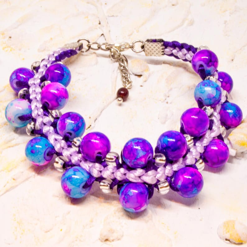 Kumihimo Bracelet Beaded Kumihimo Bracelet Kumihimo Jewellery Multi Coloured Bracelet Ladies Jewellery Friendship gift Handmade gift