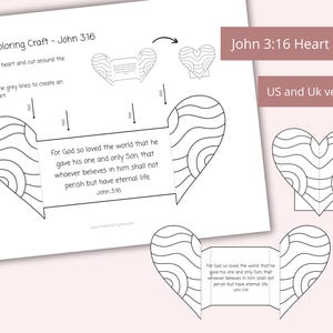 John 3 16 Coloring Craft for kids | For God So Loved The World | Sunday School Activity | Bible Crafts About God's Love