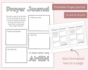 Printable kids prayer journal | Prayer craft | Prayer activity for kids | Sunday school crafts | Bible crafts | Prayer journaling for kids