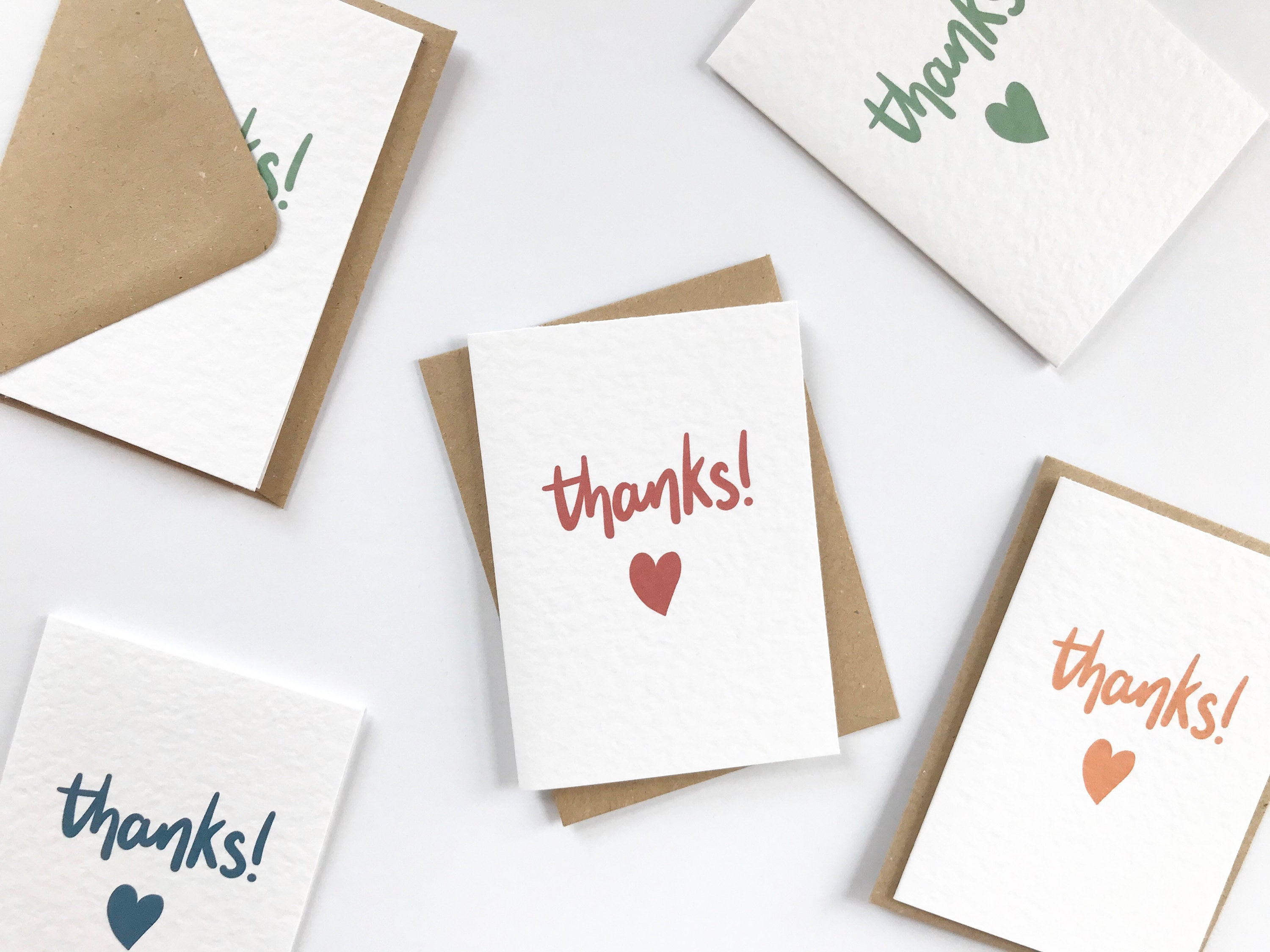 8 Mini Thank You Note Cards Pack of Thank You Cards Hand Etsy UK