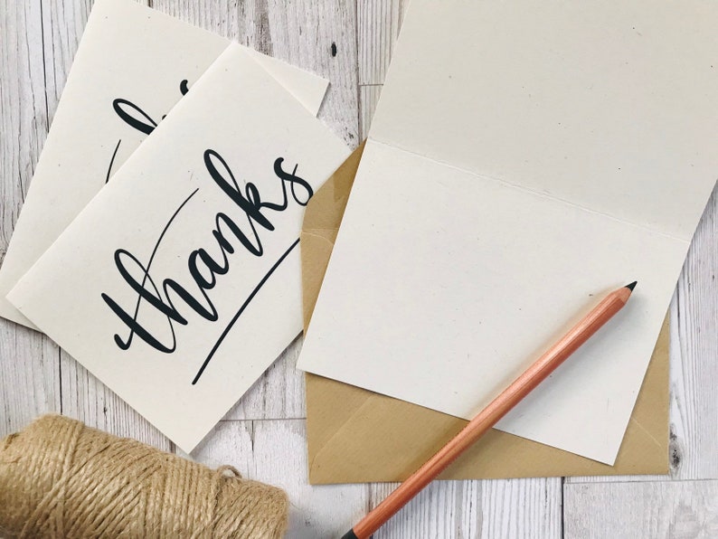 Eco friendly thank you cards Pack of 6 cards Notecards Etsy