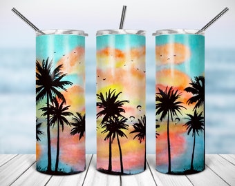 Download Beach Skinny Tumbler Etsy