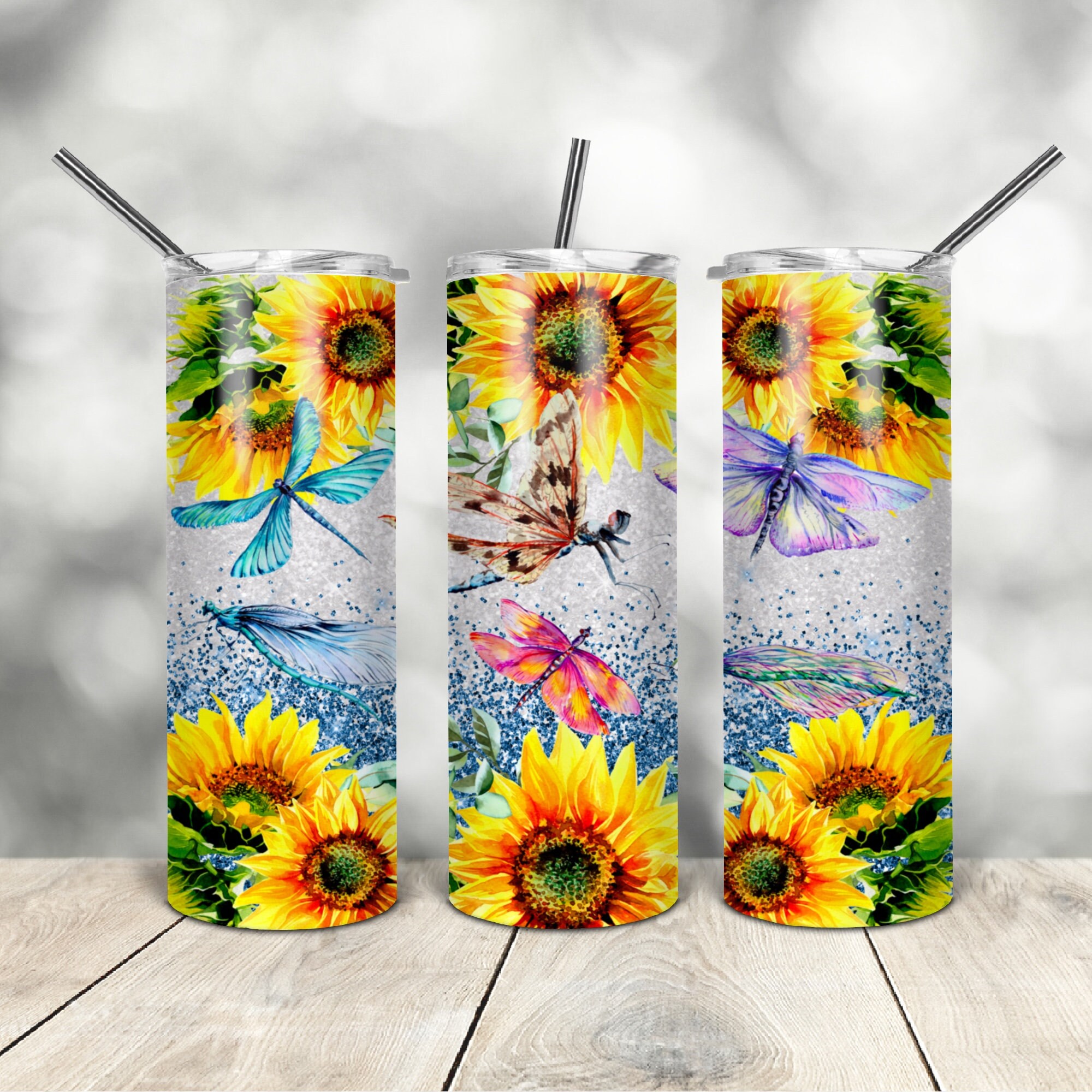 Girl Who Loves Books Sunflower Custom Glitter Tumbler Cup – Dragonfly  Drinkware & Designs