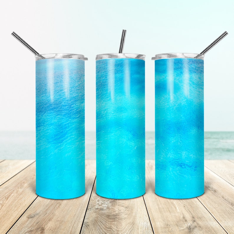 20 Oz Skinny Tumbler Blue Sea Wrap Tapered Straight Template Digital ...