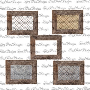 Rustic Wood Frame Bundle 3 sublimation design, sublimation graphics, clipart, png, instant download, digital download, frame, rustic