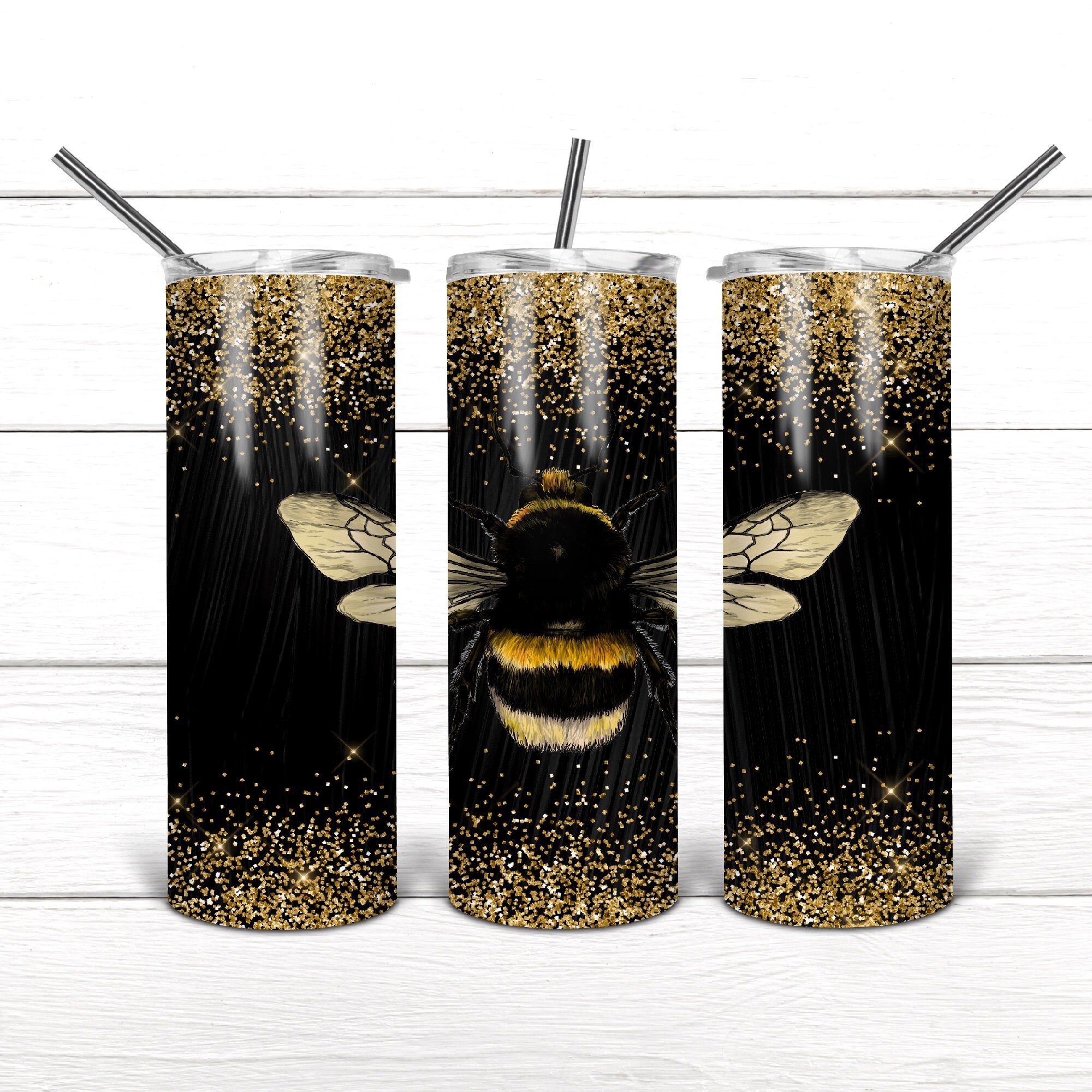 20 Oz skinny tumbler bee wrap tapered straight template | Etsy