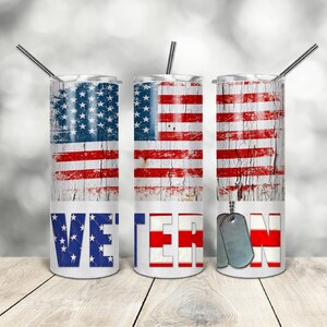 20 Oz skinny tumbler us flag veteran wrap tapered straight template digital download sublimation graphics instant download sublimation