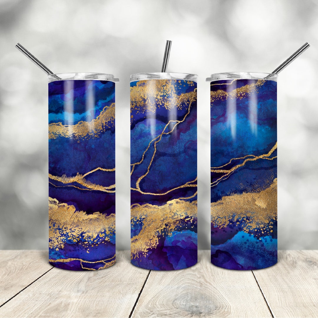 20 Oz Skinny Tumbler Marble Alcohol Ink Wrap Tapered Straight Template ...