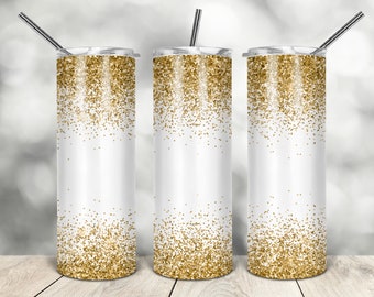 20 Oz flaco vaso oro brillo envolver plantilla recta cónica plantilla digital descargar gráficos de sublimación instantánea descargar sublimación