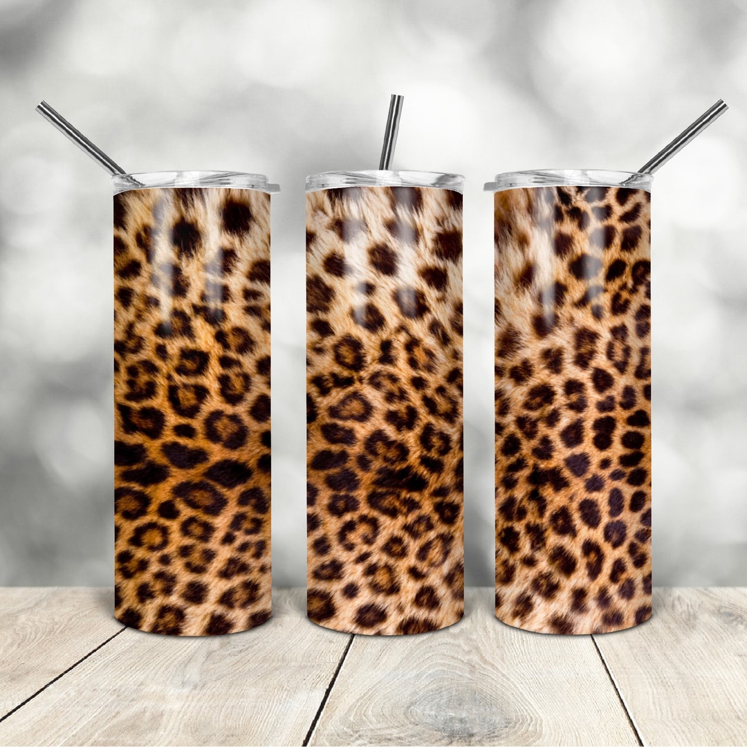20 Oz Skinny Tumbler Leopard Wrap Tapered Straight Template Digital ...