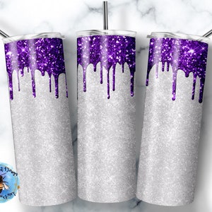 20 Oz skinny tumbler purple drip wrap tapered straight template digital download sublimation graphics instant download sublimation png
