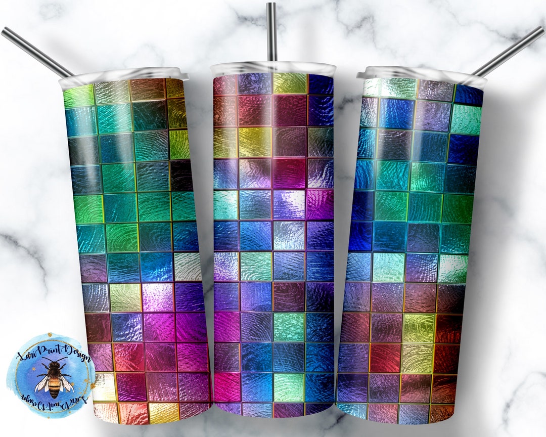 20 Oz Skinny Tumbler Glass Stained Wrap Tapered Straight Template ...