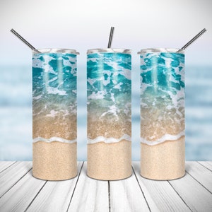 20 Oz skinny tumbler beach wrap tapered straight template digital download sublimation graphics  instant download  sublimation